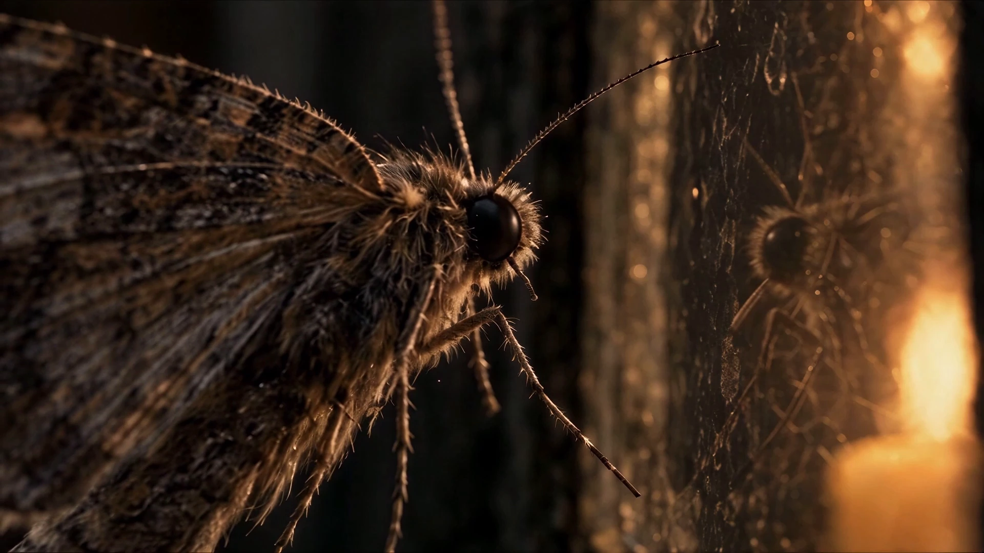 The moth and the candlelit window