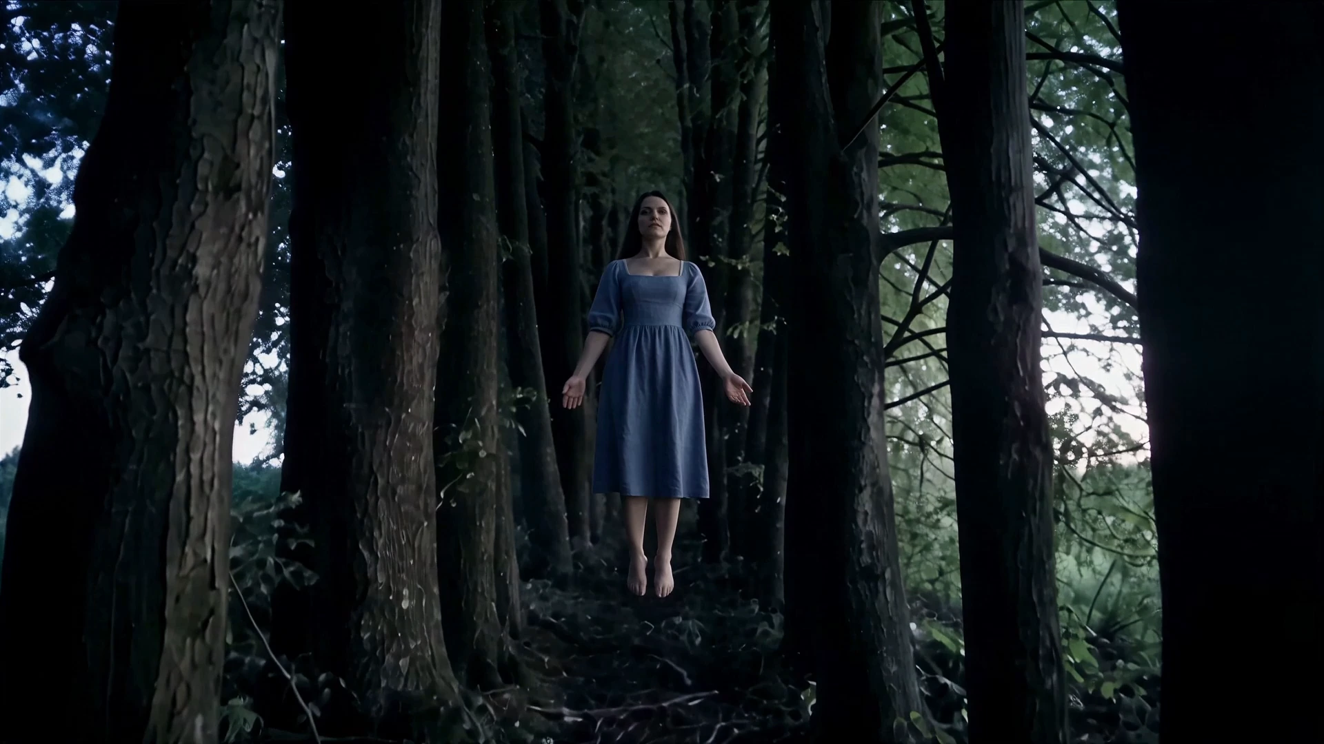 Levitation among the forest trees